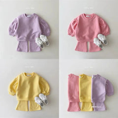 2 piece baby solid color set