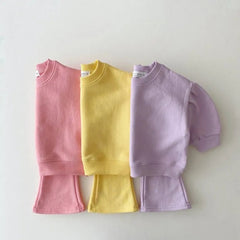 2 piece baby solid color set