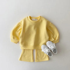 2 piece baby solid color set