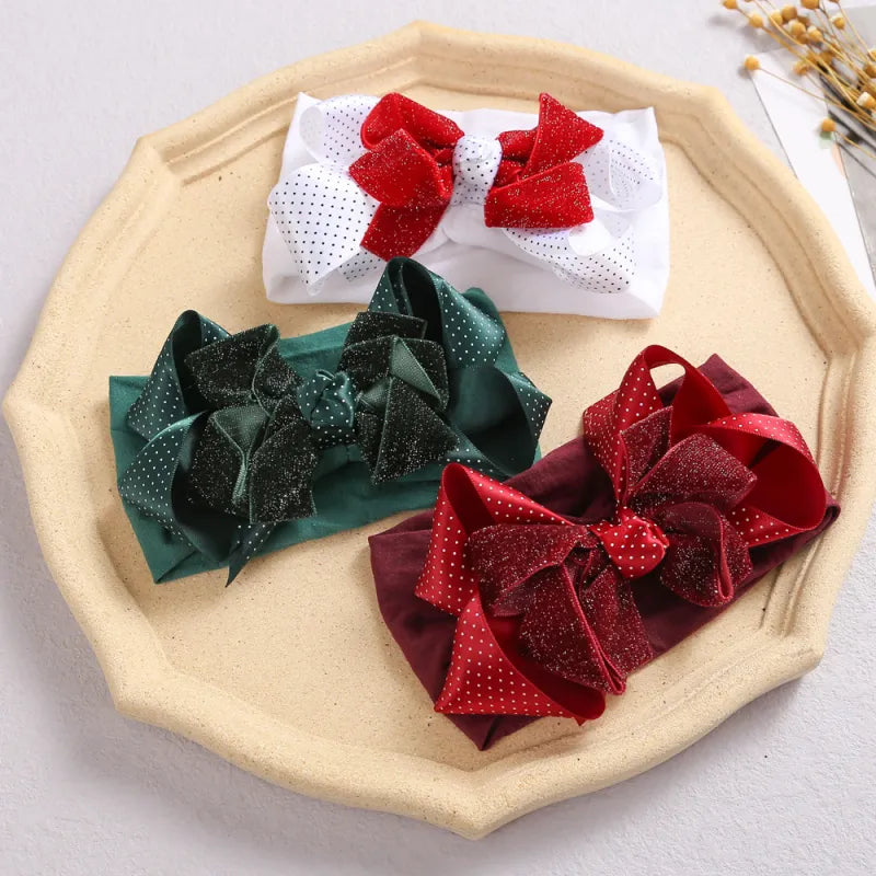 Baby Girls Christmas Bow Headband