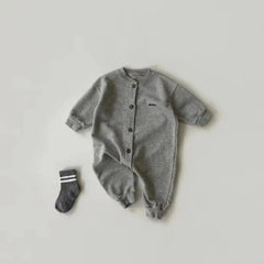 Baby Solid Color Cotton Romper