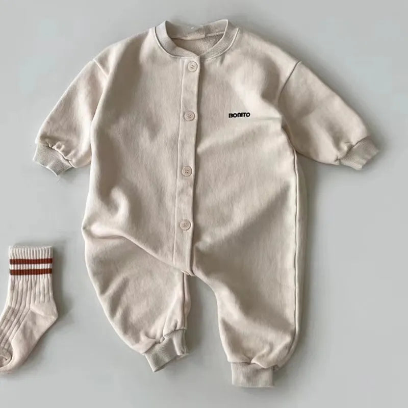 Baby Solid Color Cotton Romper