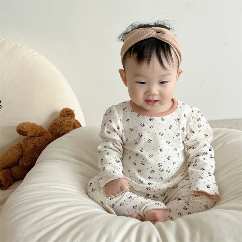 2 Pieces Baby Floral Suit