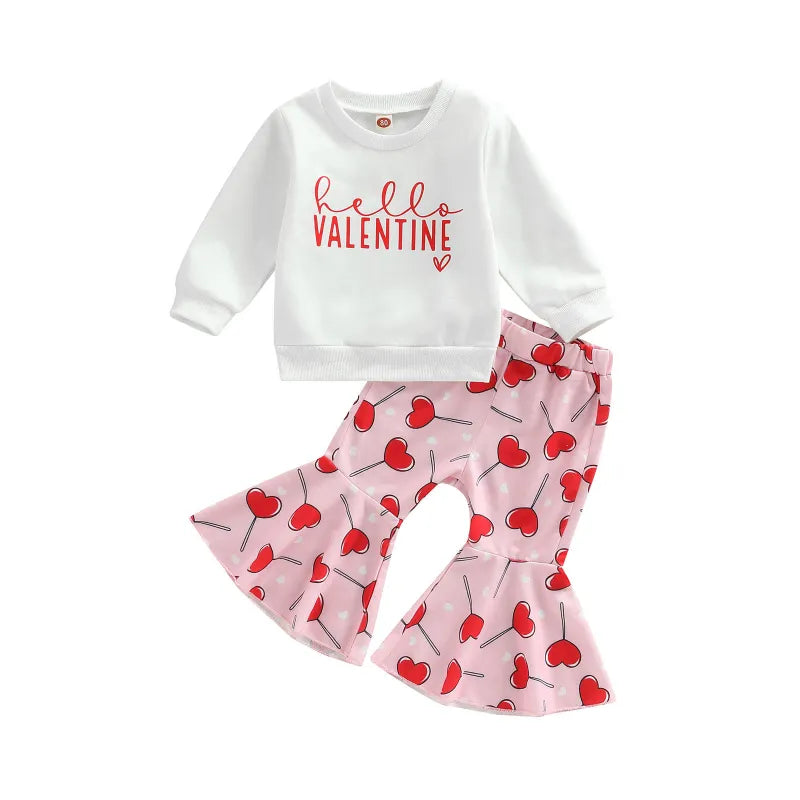 2-Piece Baby Valentine's Day Print Suit