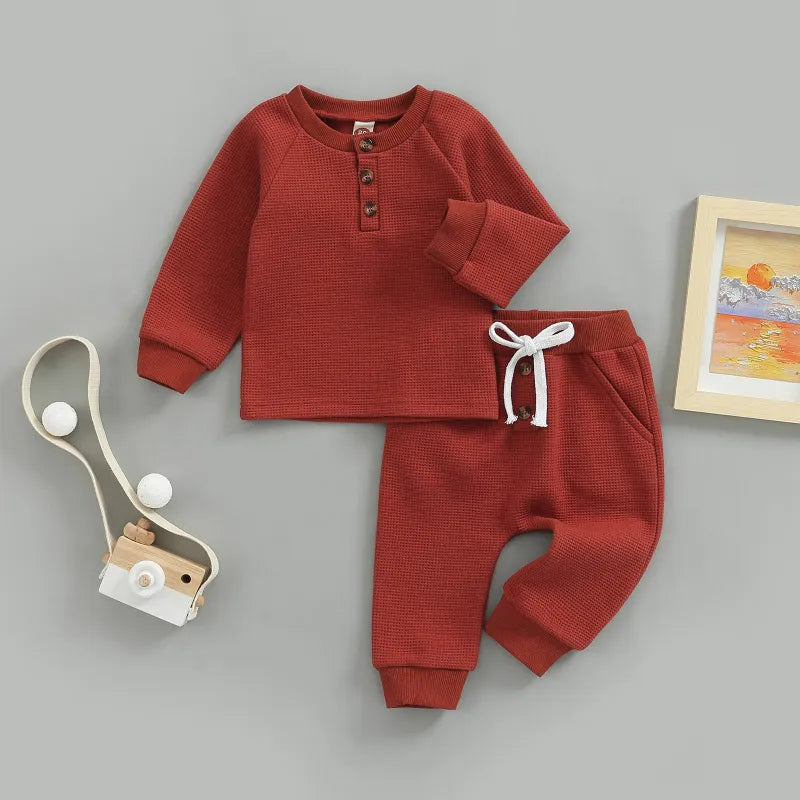 3 Piece Baby Solid Color Suit