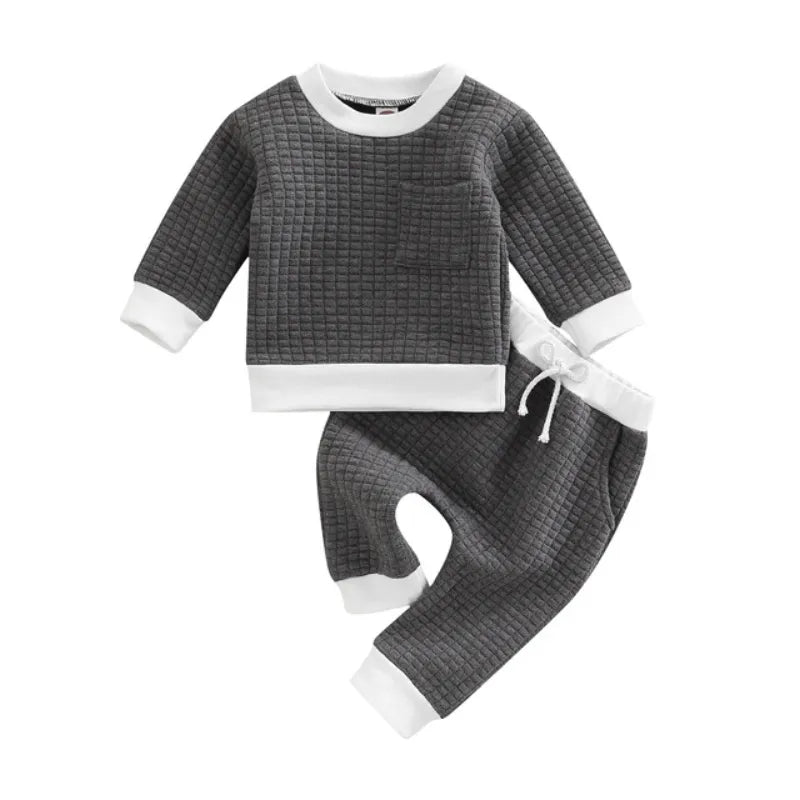 2-Piece Baby Round Neck Casual Suit