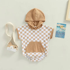 Baby Plaid Hooded Bodysuit