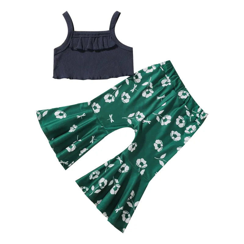 2-Piece Baby Flower Print Set