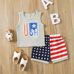 2pcs Baby Boy Independence Day Set