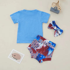 2pcs Baby Girl Independence Day Set