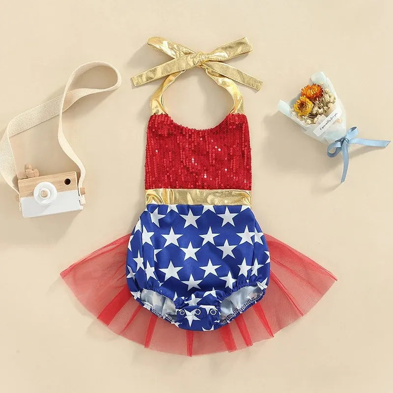 Baby Girl Independence Day Romper