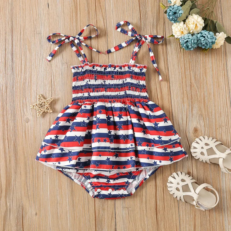 Baby Girl Independence Day Romper