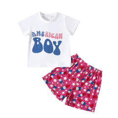 2pcs Baby Boy Independence Day Set