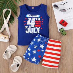 2pcs Baby Boy Independence Day Set