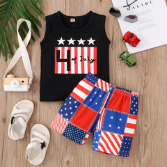 2pcs Baby Boy Independence Day Set