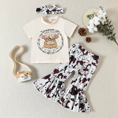 2pcs Baby Girl FARM BABY Print Set