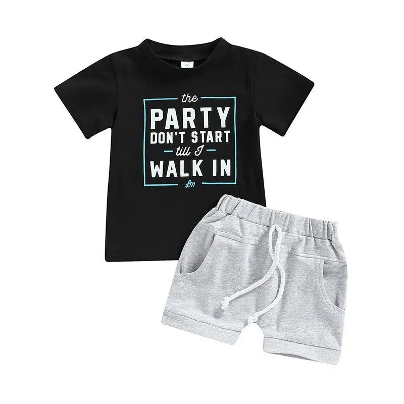 2pcs Baby Boy Print Set