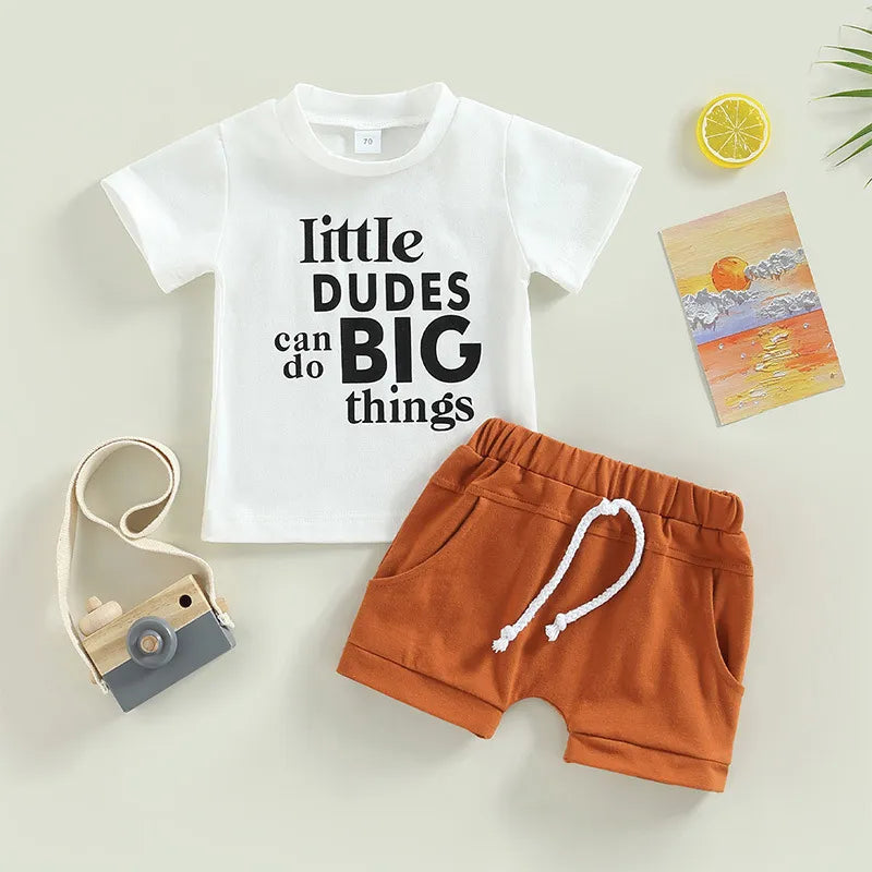 2pcs Baby Boy Print Set