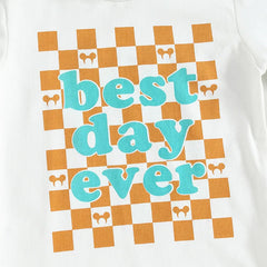 2pcs Baby Boy Best day ever Print Set