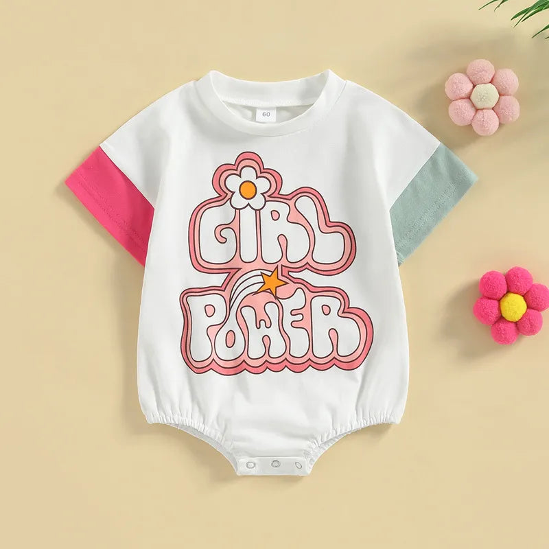 Baby Girl Power  Print Bodysuit