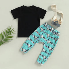 2pcs Baby Boy Cowboy Print Set