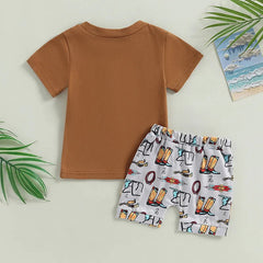 2pcs Baby Boy Cowboy Print Set