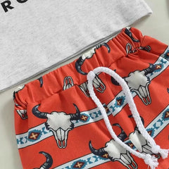 2pcs Baby Boy Cowboy Print Set