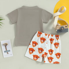 2pcs Baby Boy Cowboy Print Set