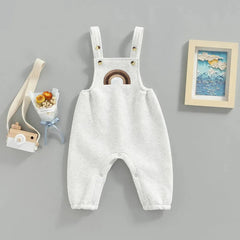 Baby Rainbow Embroidered Overalls