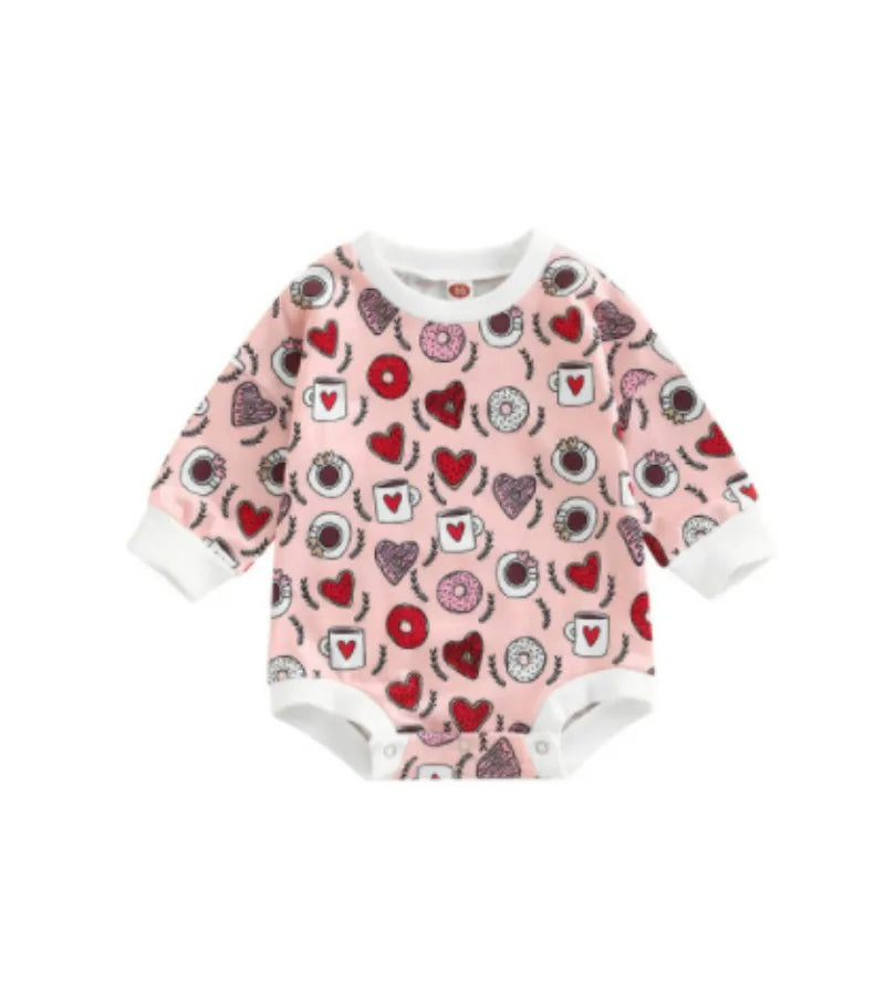 Baby Valentine's Day Heart Print Bodysuit