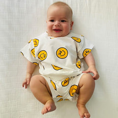 2-Piece Baby Smiley Print Set