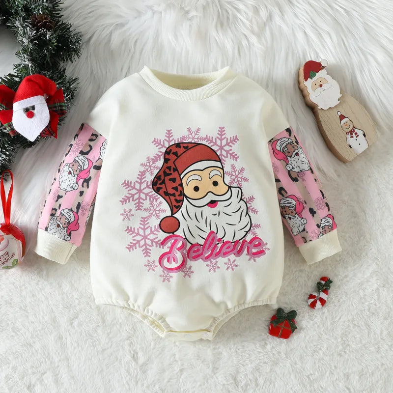 Baby Christmas Print Romper