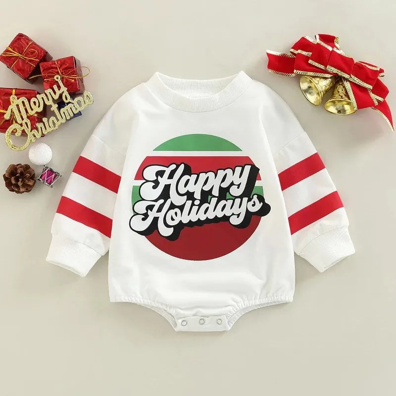 Baby Happy Holiday Christmas Romper