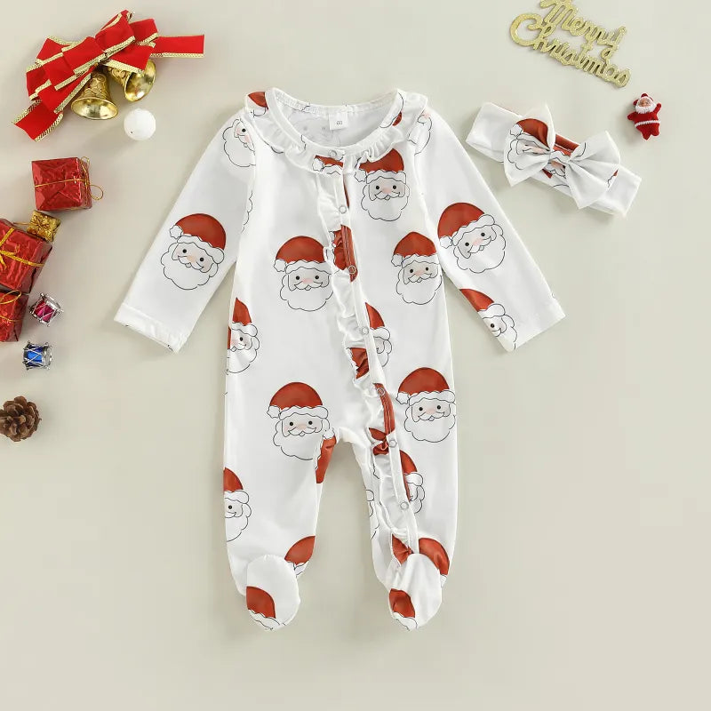 Baby Christmas Print Romper