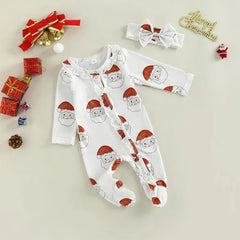 Baby Christmas Print Romper