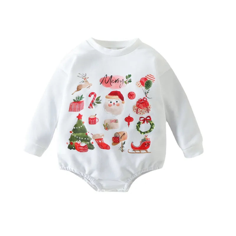 Baby Christmas Print Romper