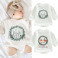 Baby Christmas Print Romper