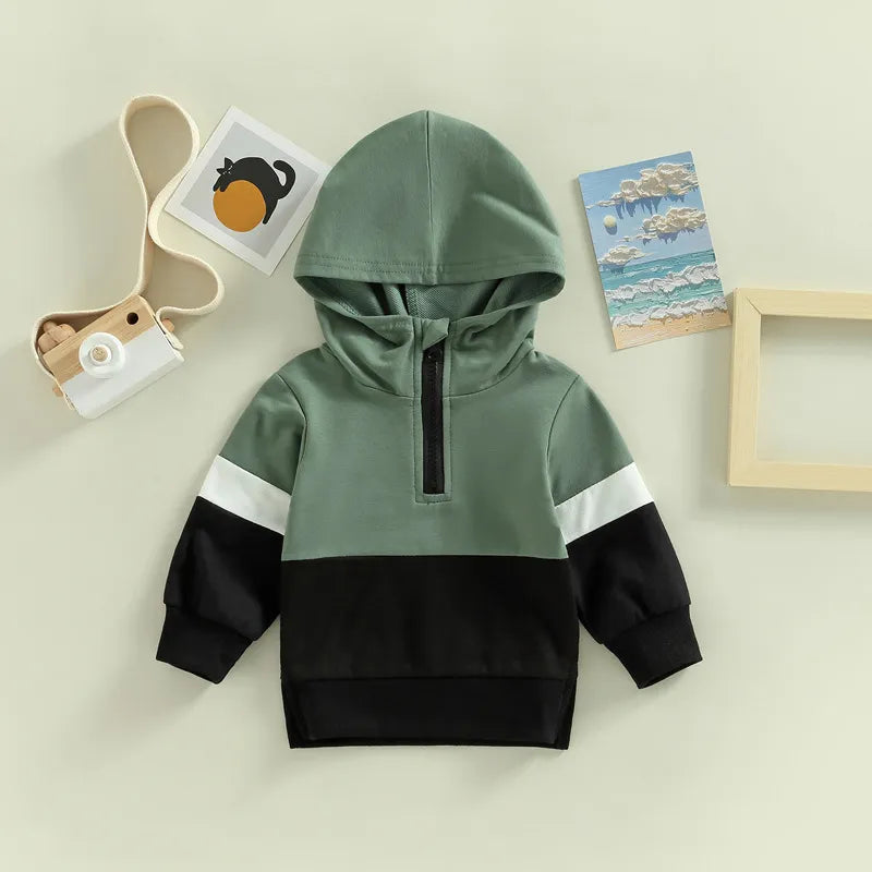 Baby Color Block Hooded Sweatshirt