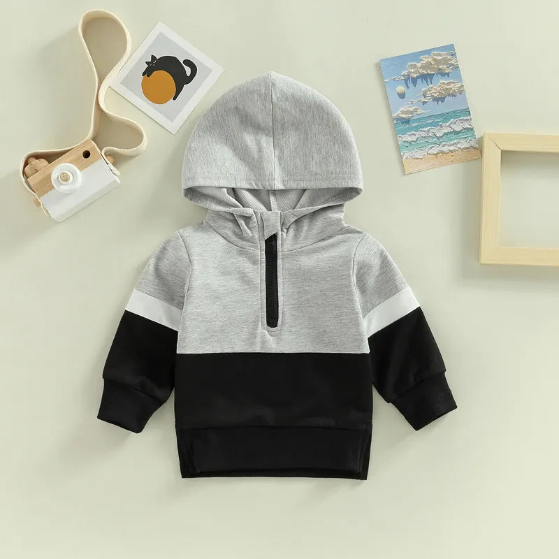 Baby Color Block Hooded Sweatshirt