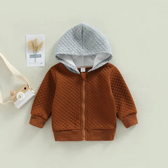 Baby Plaid Print Hooded Top