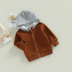 Baby Plaid Print Hooded Top