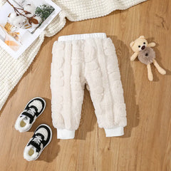 2-Piece Baby Solid Color Bear Sweater Set