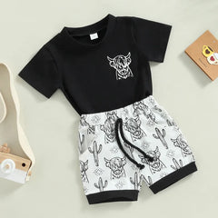 2-Piece Baby Cow Print Set