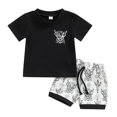 2-Piece Baby Cow Print Set