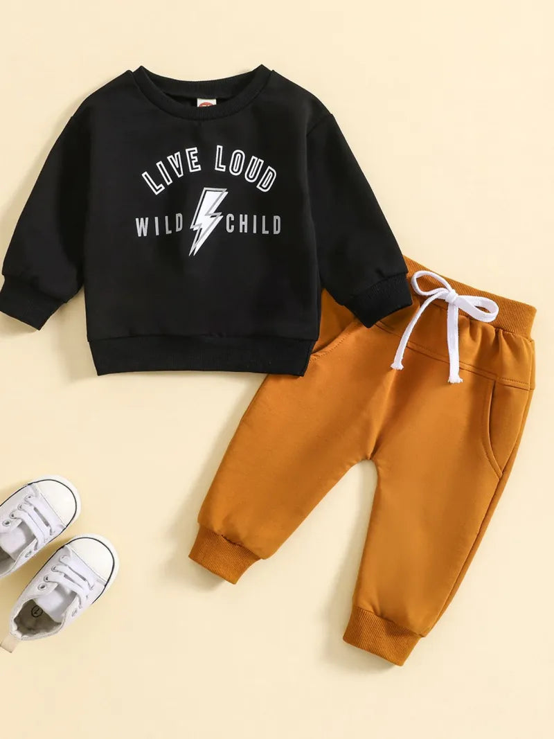 2 Piece Baby Live Loud Wild Child Set