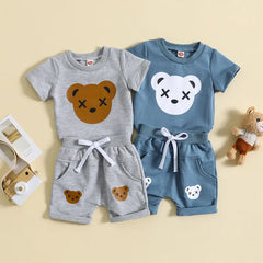 2 Piece Baby Bear Print Set