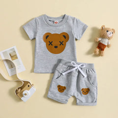 2 Piece Baby Bear Print Set