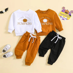 2 Piece Baby Pumpkin Print Set