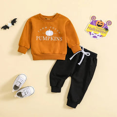 2 Piece Baby Pumpkin Print Set