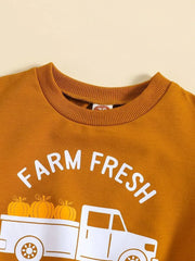 2 Piece Baby Farm fresh Pumpkins Set